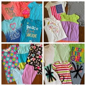 Girls ** BUNDLE of 18 ITEMS ** 10/12/Medium Tops/Tees/Tanks/Leggings